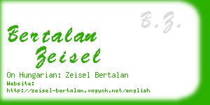 bertalan zeisel business card